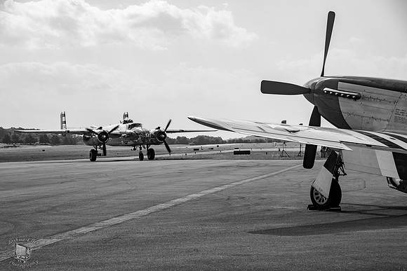 B-25 and P-51 Mustang