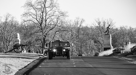 Humvee on Hancock Avenue