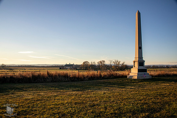 Sunset on 1st Minnesota Volunteer Infantry Monument